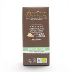 Chocolat 100 % végétal au sucre de coco 80 g Dardenne