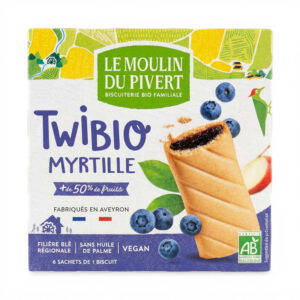 Twibio fourré myrtilles 150 g Le Moulin du Pivert