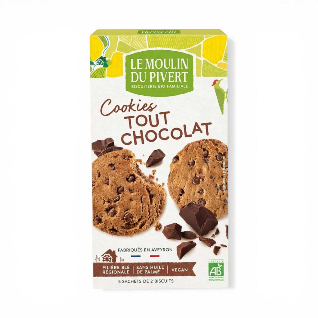 Cookies Tout Chocolat 175g Moulin du Pivert