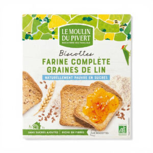 BISCOTTES COMP.GRAINES LIN 270G MOULIN DU PIVERT