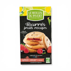 COOKIES FOURRES FRUITS ROUGES 175G MOULIN DU PIVERT
