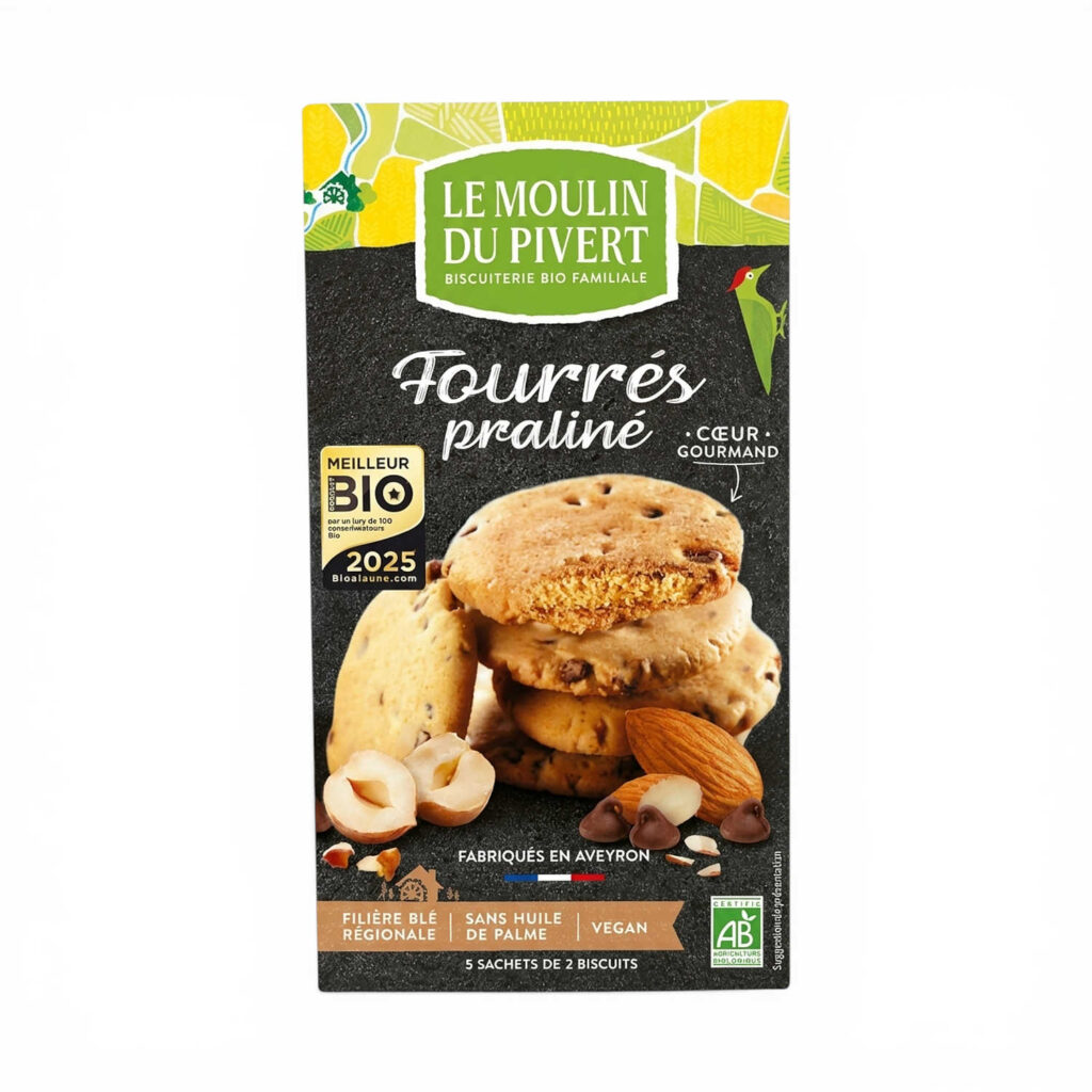 Cookies fourrés praliné 175 g Le Moulin du Pivert