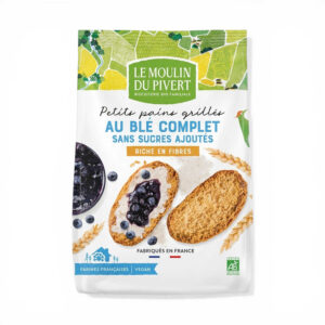 PETITS PAINS GRILLES BLE COMPLET 225GR MOULIN DU PIVERT