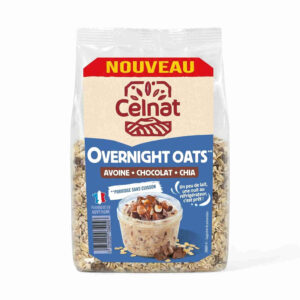 Flocons d’avoine pour overnight chocolat chia 300 g Celnat