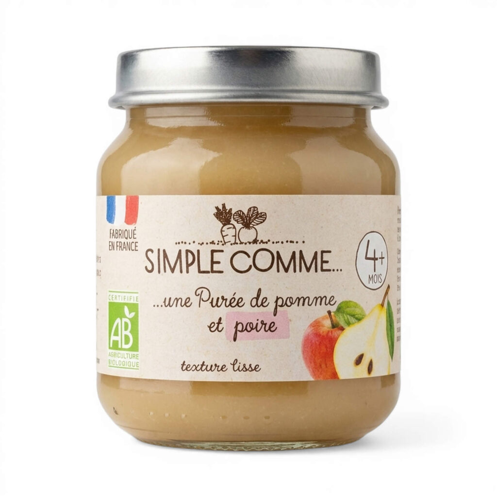 Purée de pomme poire 125 g Simple Comme