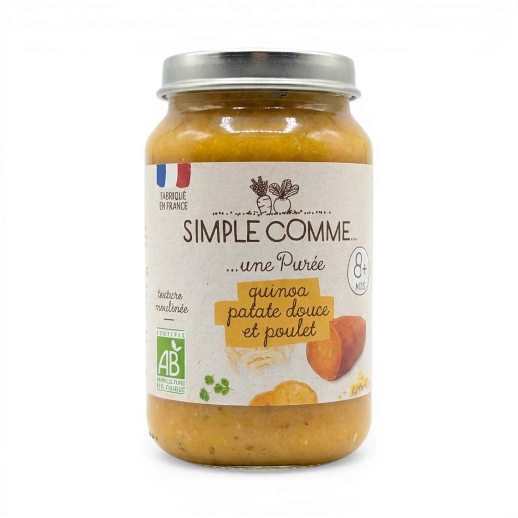 PUREE QUINOA PATATE DOUCE POULET 190GR SIMPLE COMME