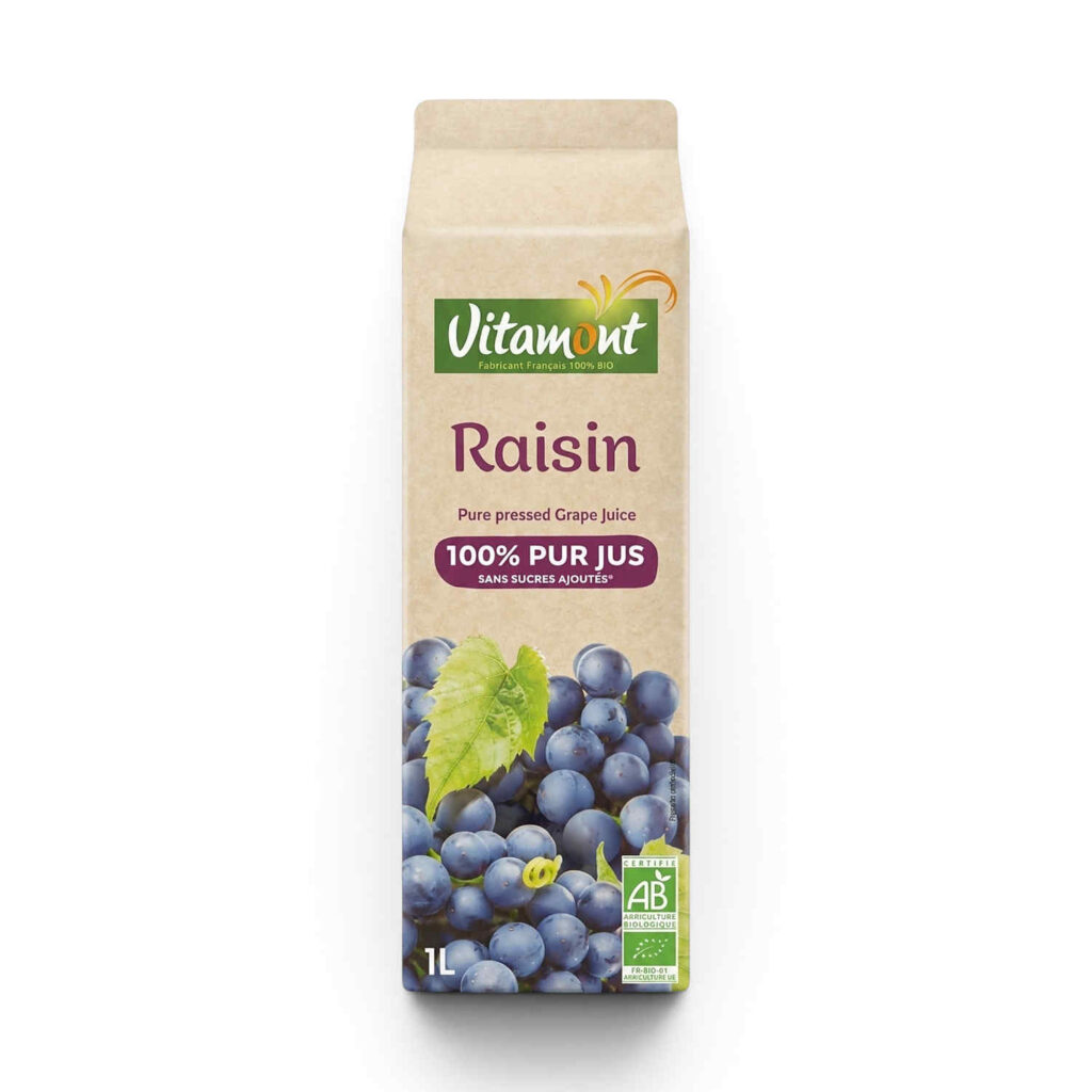 Jus de raisin rouge Tetra 1 L Vitamont