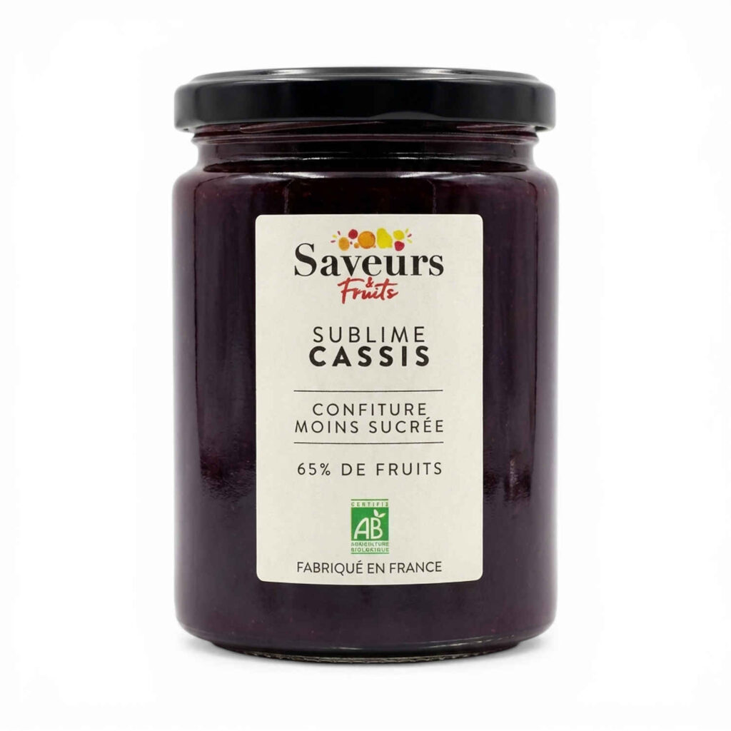 Confiture de cassis 65 % fruits 310 g Saveurs et Fruits
