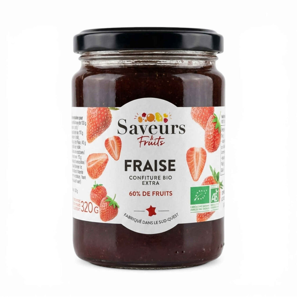 Confiture de fraise 320 g Saveurs et Fruits