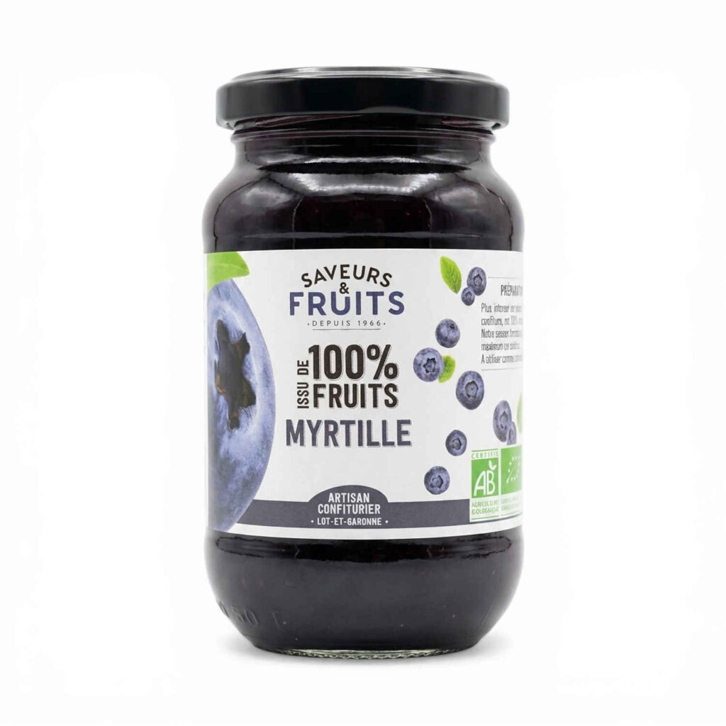 Preparation 100% Fruit Myrtille 310gr Saveurs et Fruits