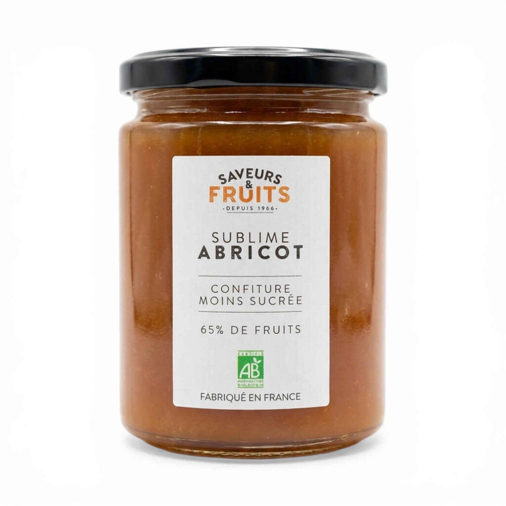 Confiture d’abricot 65 % fruits 310 g Saveurs et Fruits