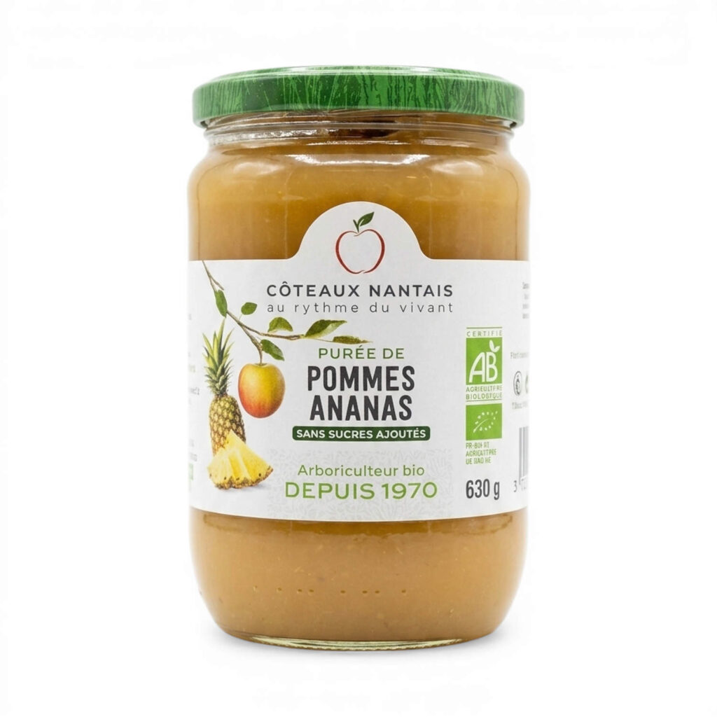 Purée de pomme ananas 630 g Coteaux Nantais