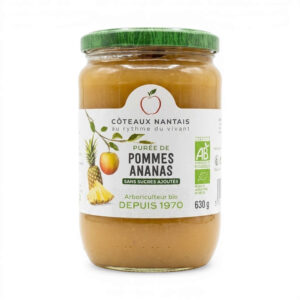 PUREE POMME ANANAS 630GR COTEAUX NANTAIS