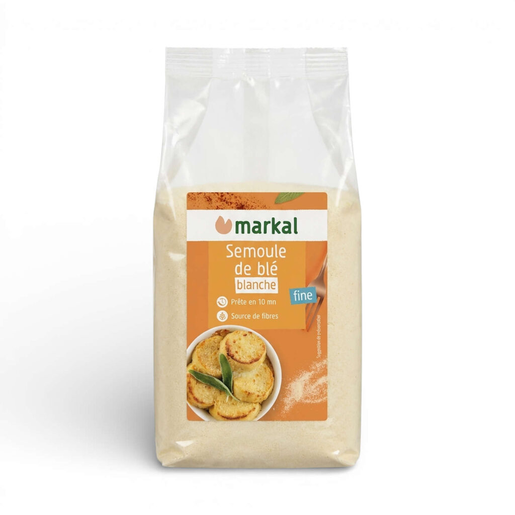 Semoule blanche fine de blé dur 500 g Markal