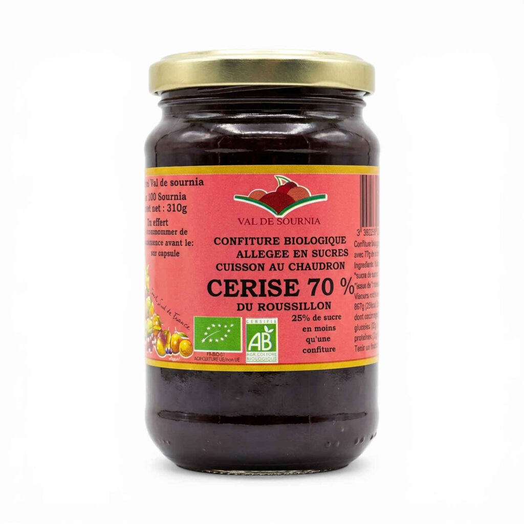Confiture de cerise allégée 310 g Val de Sournia