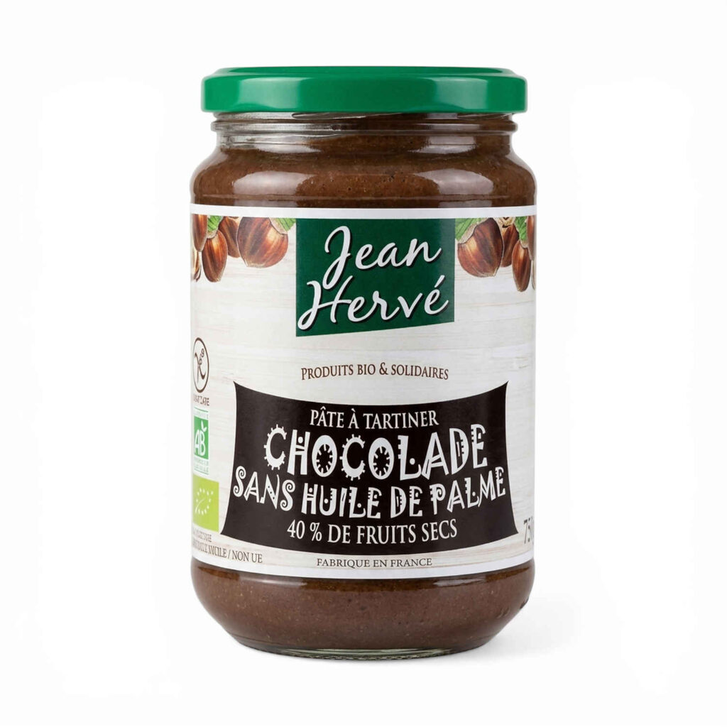 CHOCOLADE SANS HUILE DE PALME 750G JEAN HERVE