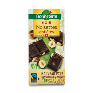 Chocolat noir aux noisettes 100 g Bonneterre