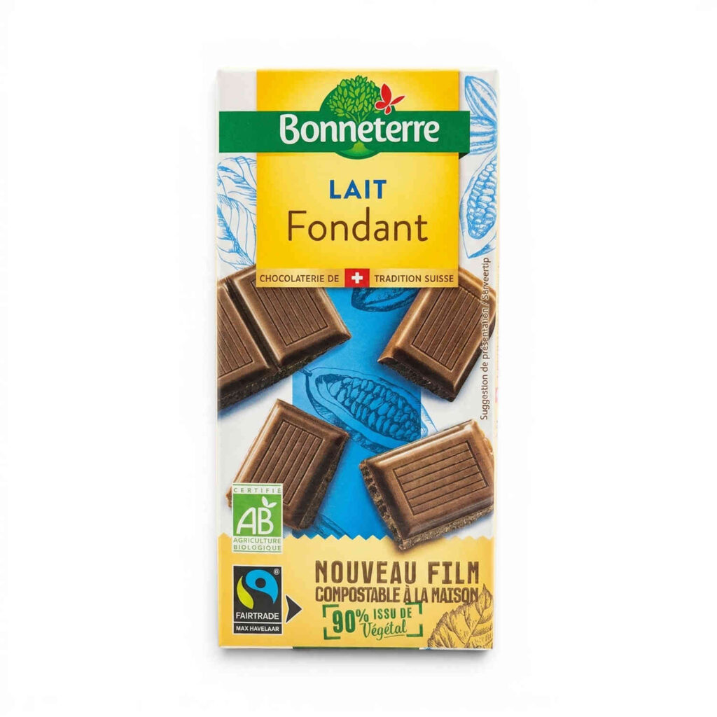 Chocolat fondant au lait 100 g Bonneterre