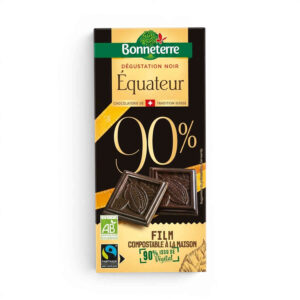 Chocolat noir Équateur 90 % 80 g Bonneterre