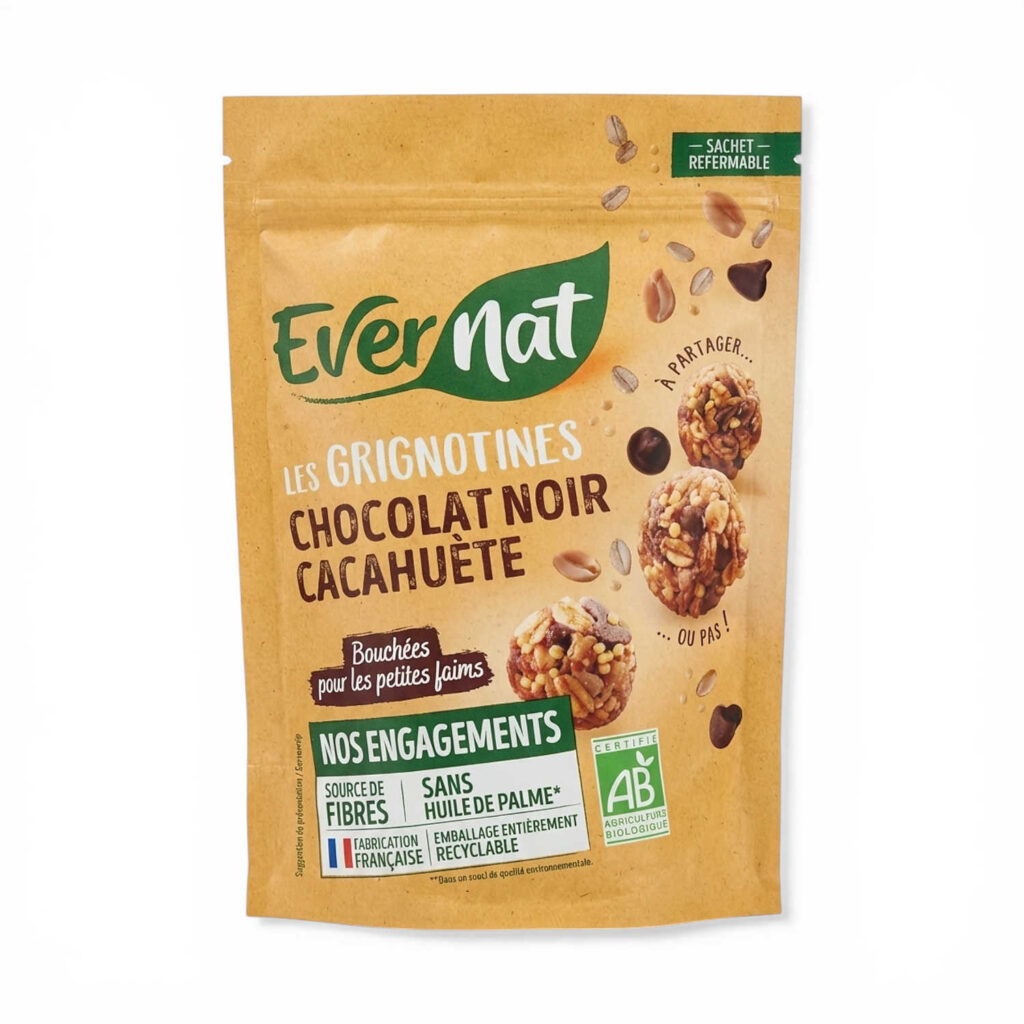 GRIGNOTINES CHOCOLAT CACAHUETE 120GR EVERNAT