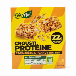 Barres protéinées à la cacahuète 120 g Evernat