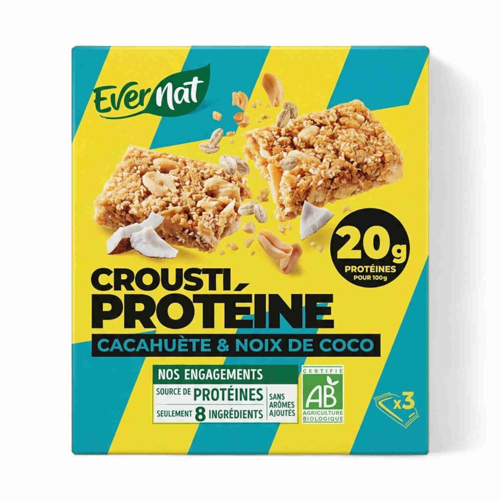 Barre cacahuète coco 120 g Evernat