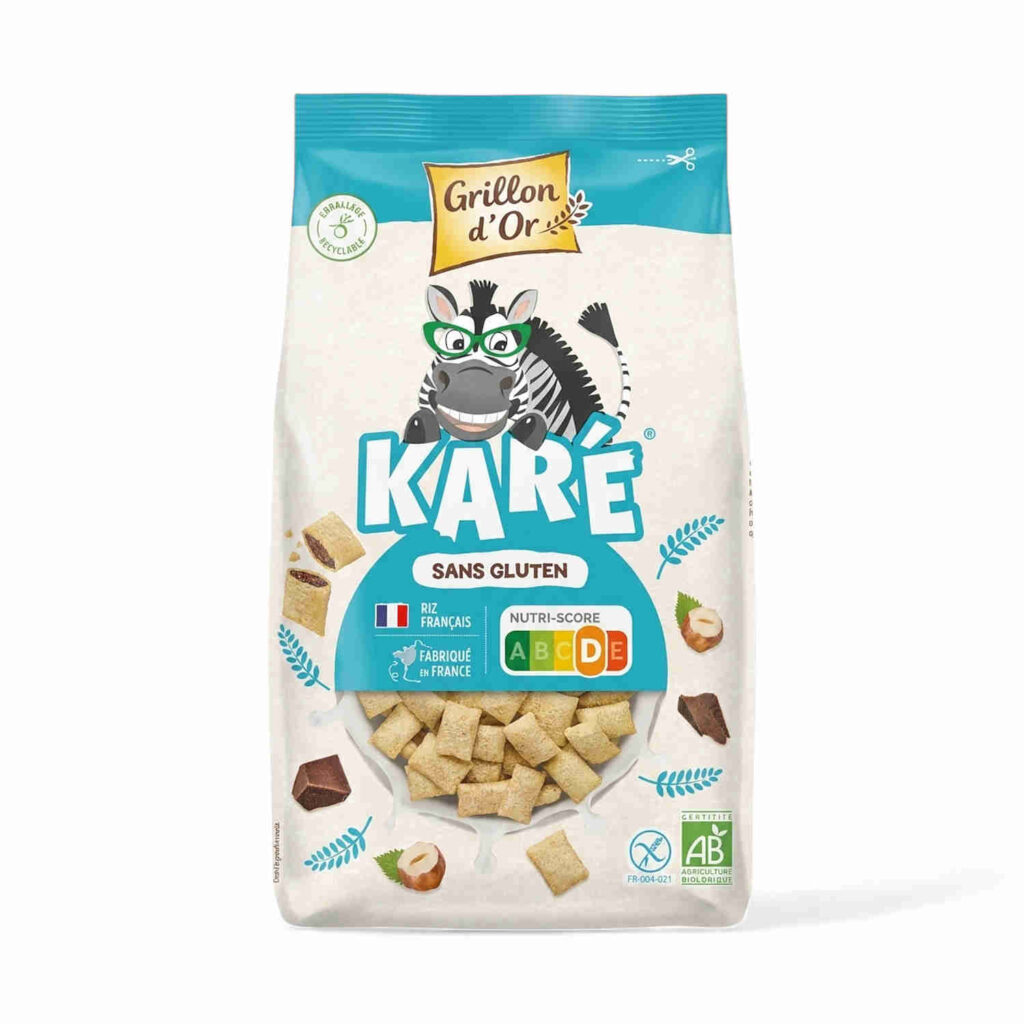 Ka'Re Fourre Cacao Noisette Ss Gluten 375gr Grillon d'Or