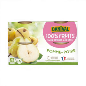 COUPELLE POMME POIRE 4x110G DANIVAL