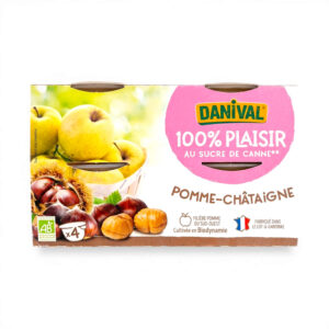 COUPELLE POMME CHATAIGNE 4X100G DANIVAL