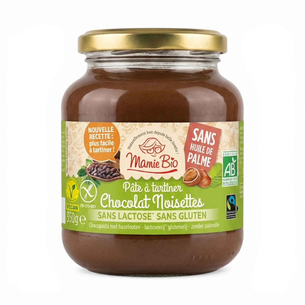 PATE A TERTINER CHOCOLAT NOISETTES SS GLUTEN SS LACTOSE 350GR MAMIE BIO