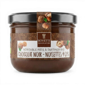 PATE A TARTINER NOISETTES CHOCOLAT NOIR 350GR BOVETTI