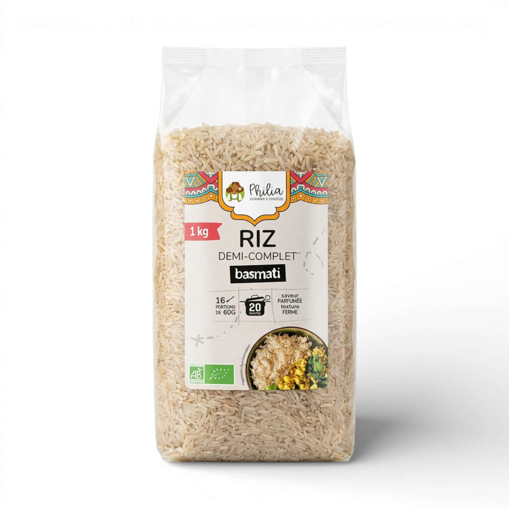 Riz Basmati 1/2 Complet 1kg Philia