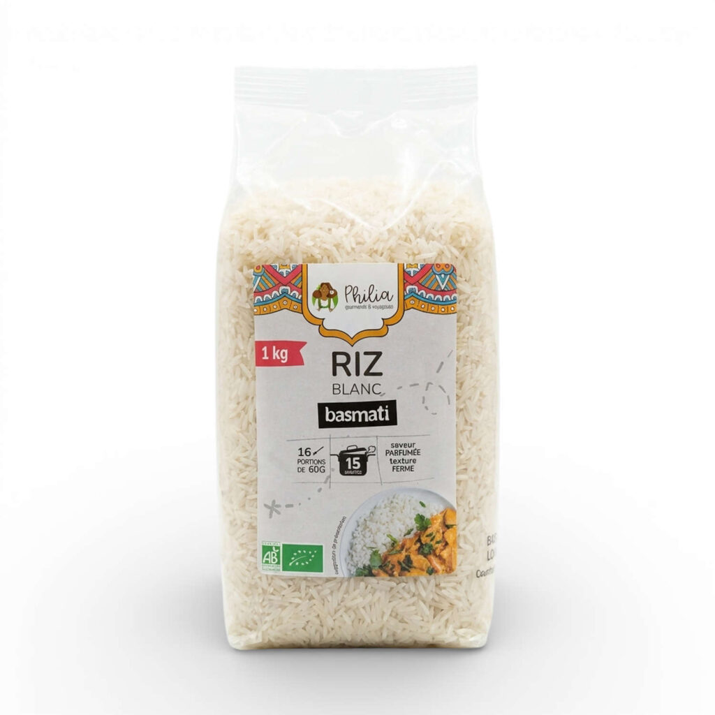 Riz Basmati Blanc 1kg Philia