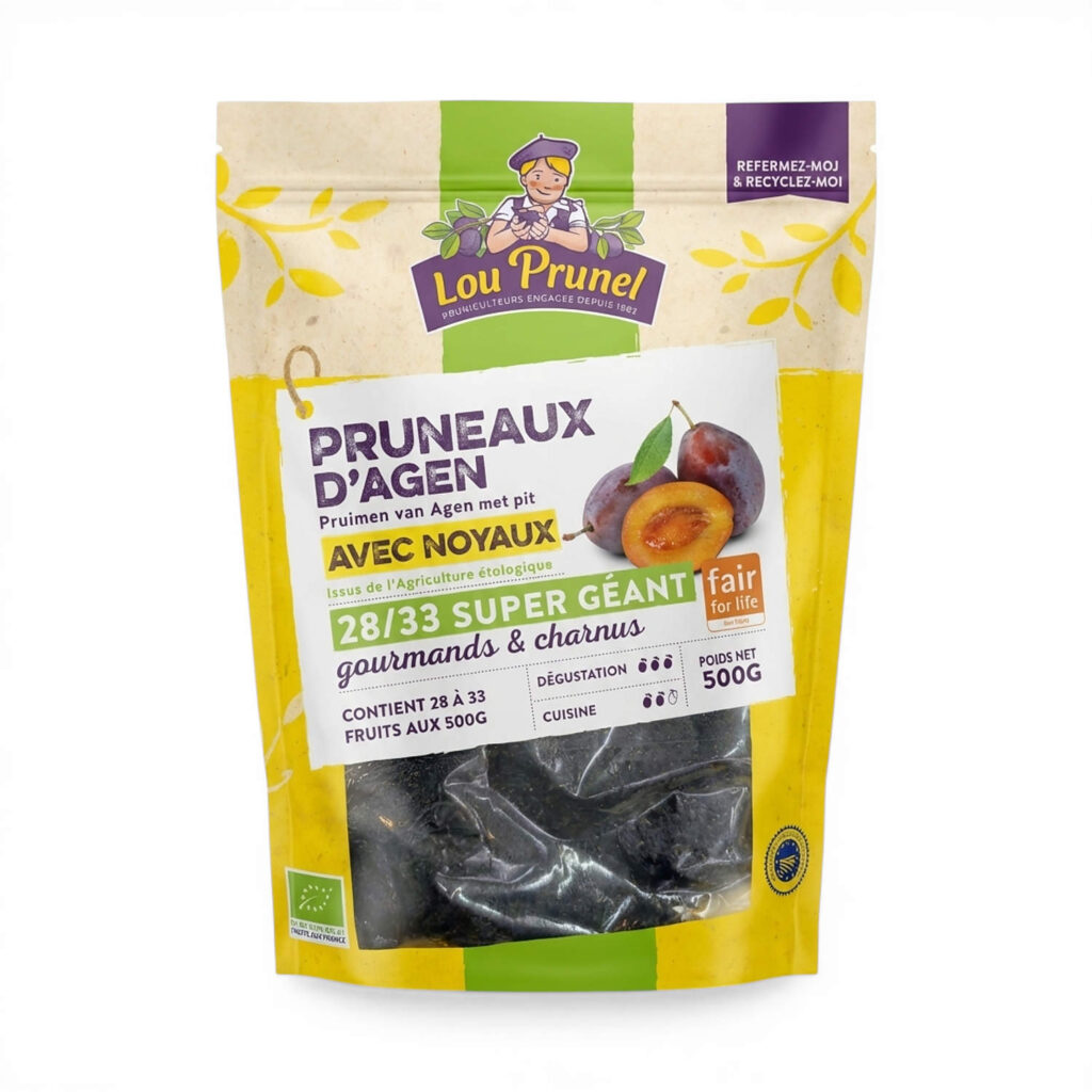 Pruneaux Agen Super Geant 28/33 avec Noyaux Igp 500gr Lou Prunel