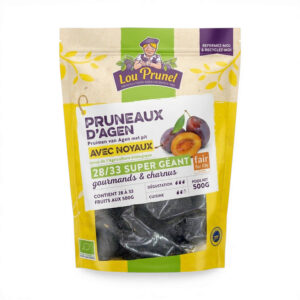 PRUNEAUX AGEN SUPER GEANT 28/33 AVEC NOYAUX IGP 500GR LOU PRUNEL