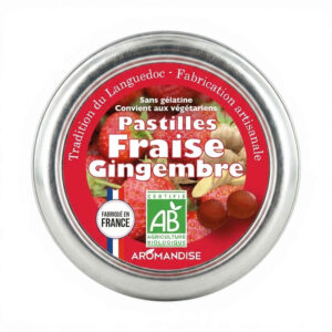 PASTILLES FRAISE/GINGEMBRE 45GR AROMANDISE