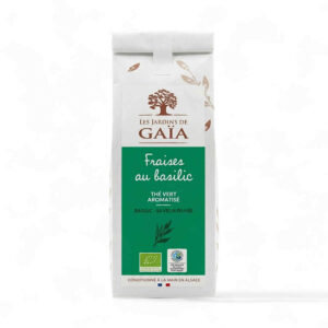 Thé vert Fraises basilic 100 g Les Jardins de Gaïa