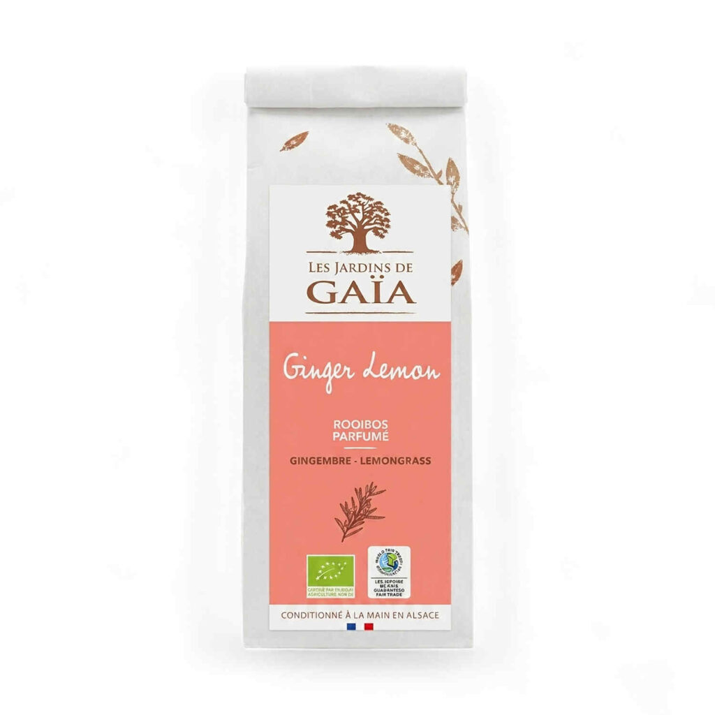 Thé Rooibos Ginger Lemon 100gr les Jardins de Gaia
