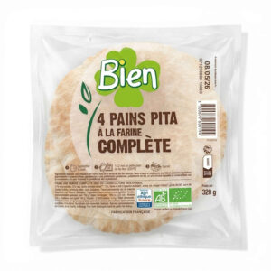 PAINS PITA A LA FARINE COMPLETE 4X80G BIEN