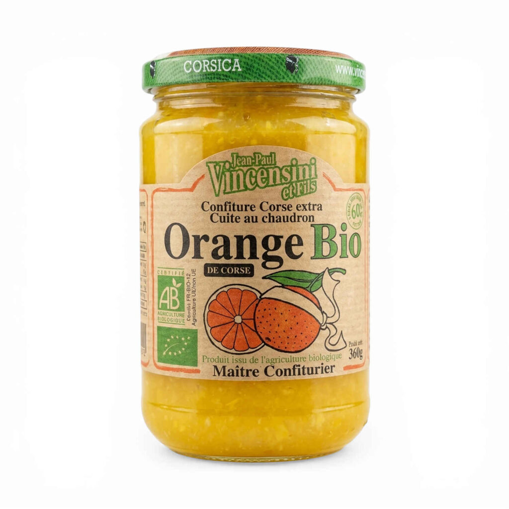 CONFITURE D'ORANGES DE CORSE 360GR VINCENSI ET FILS