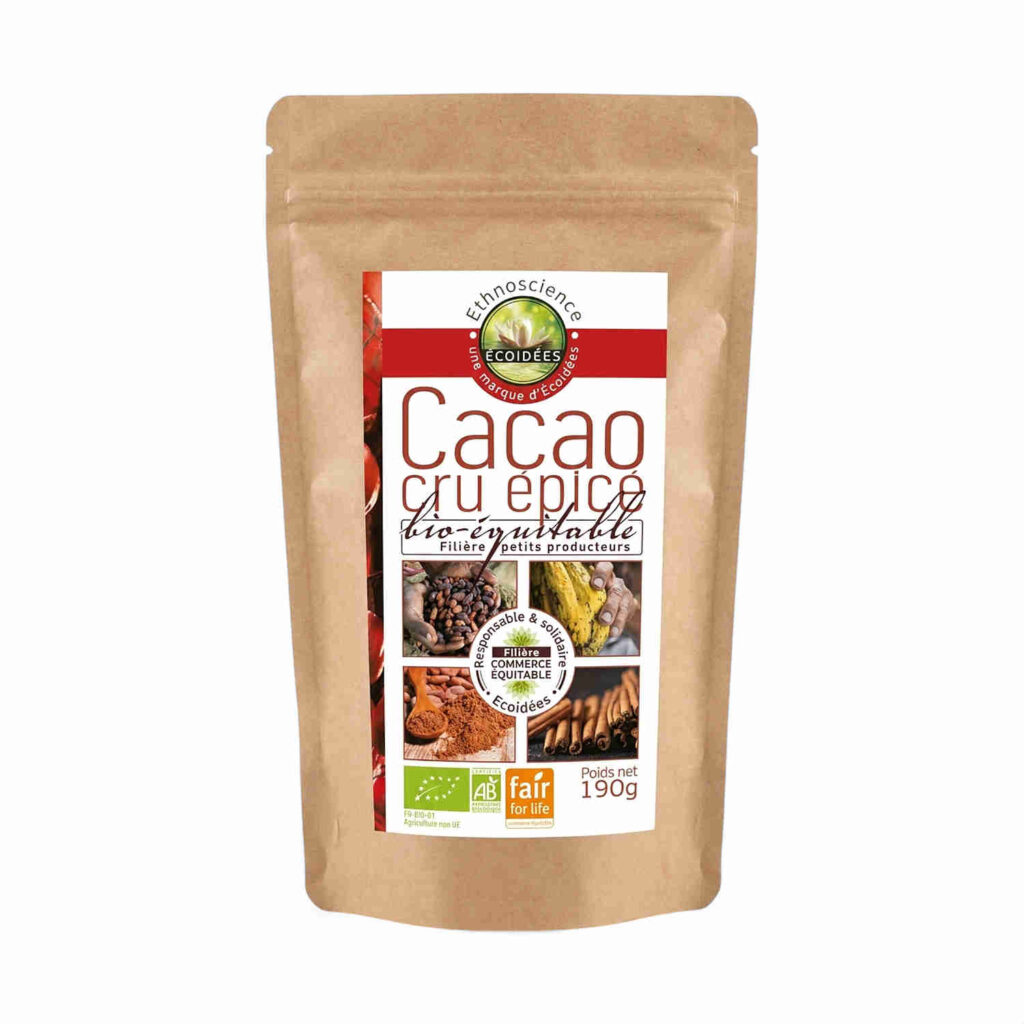 Cacao Cru Épice 190gr Ecoidees