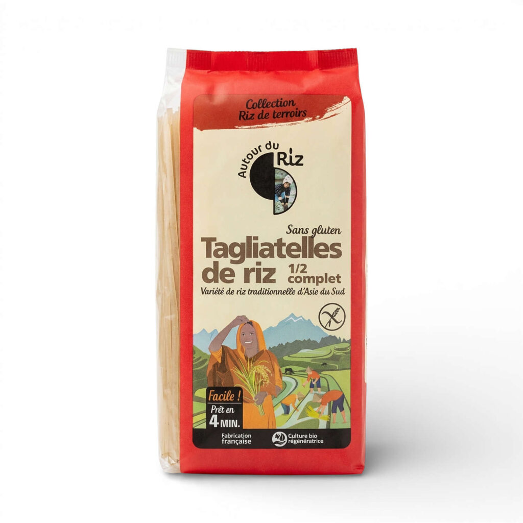 TAGLIATELLES DE RIZ 1/2 CPT 400GR AUTOUR DU RIZ