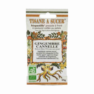 La tisane à sucer gingembre-cannelle 15 g Biopastille