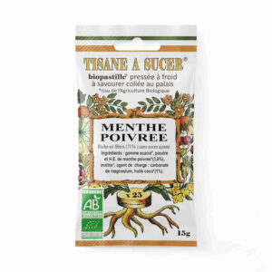 Tisane à sucer 15 g menthe poivrée Biopastille