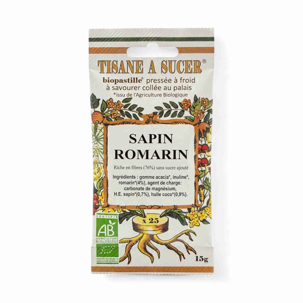 La tisane à sucer sapin romarin 15 g Biopastilles