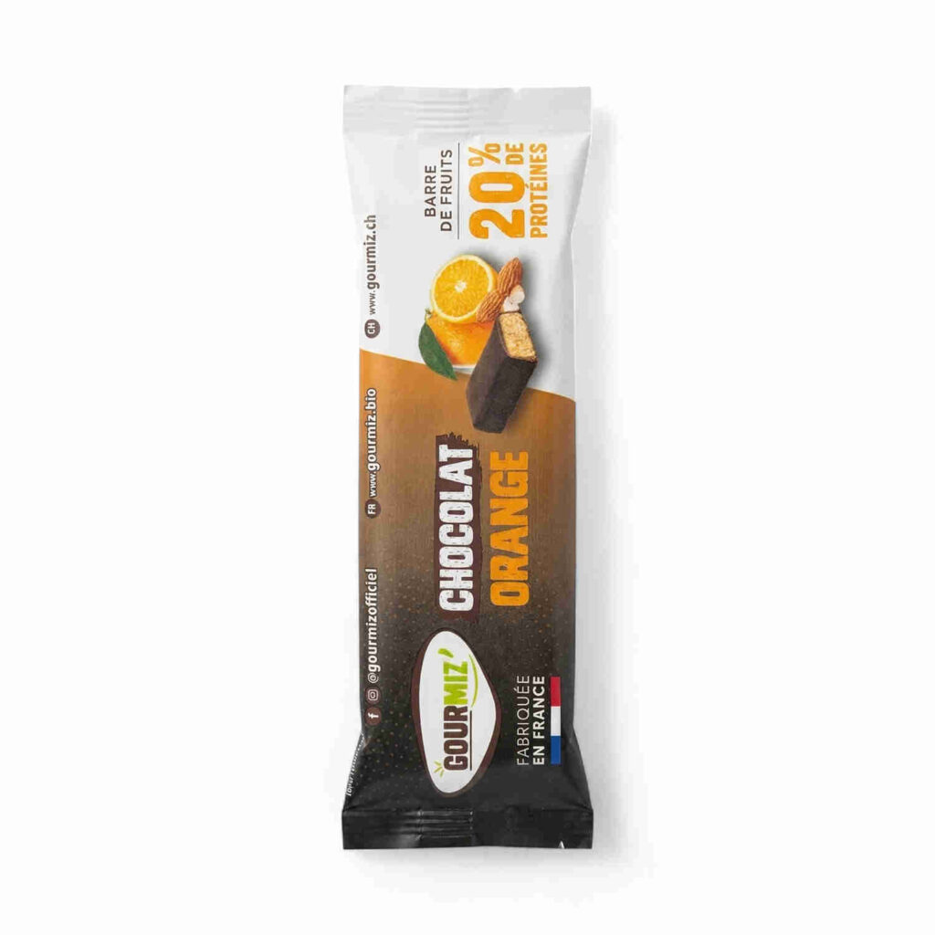 Barre protéinée chocolat orange 40 g Gourmiz