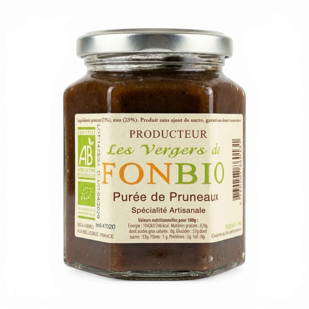 Purée de Pruneaux 300g les Vergers de Fonbio