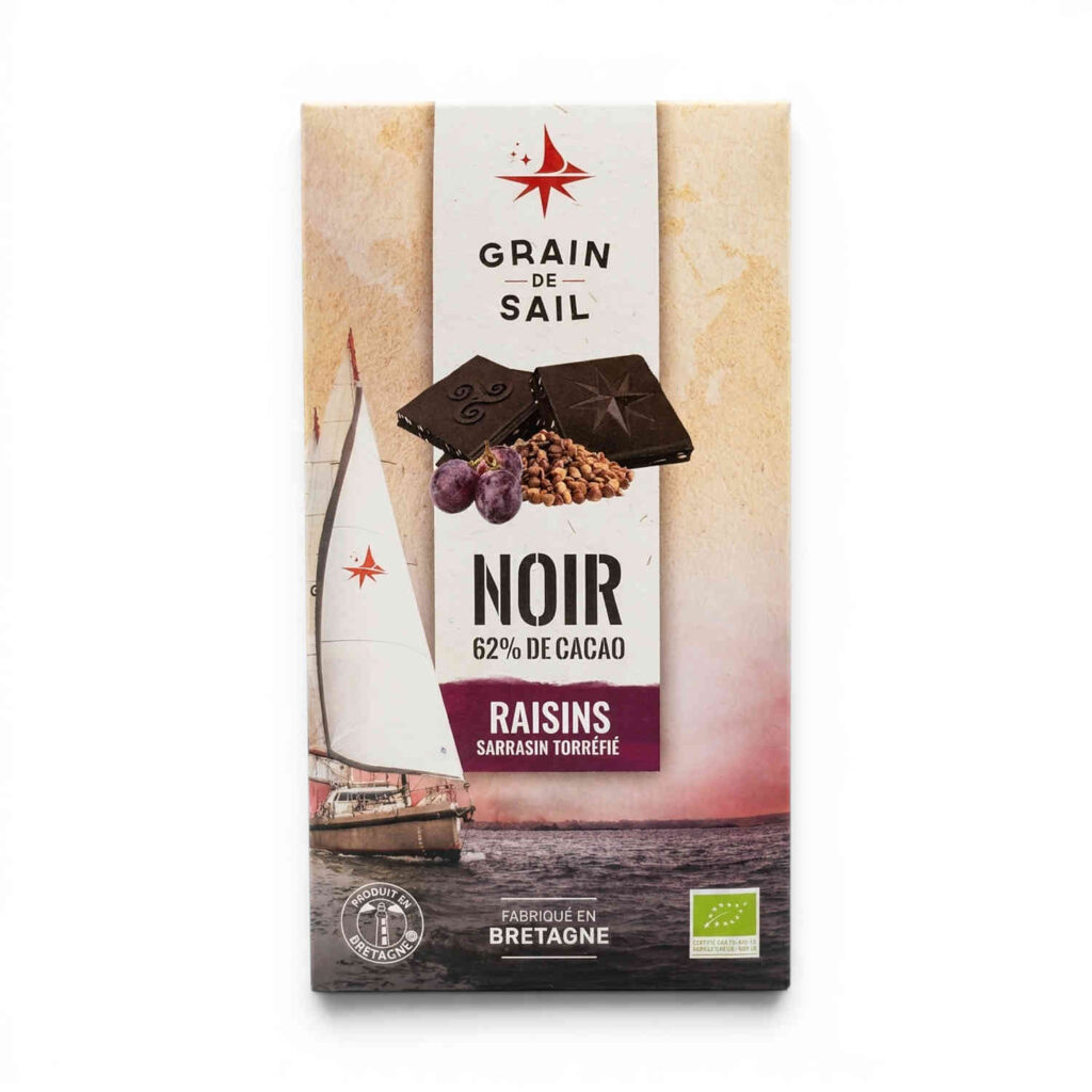 Chocolat noir raisin sarrasin 100 g Grain de Sail