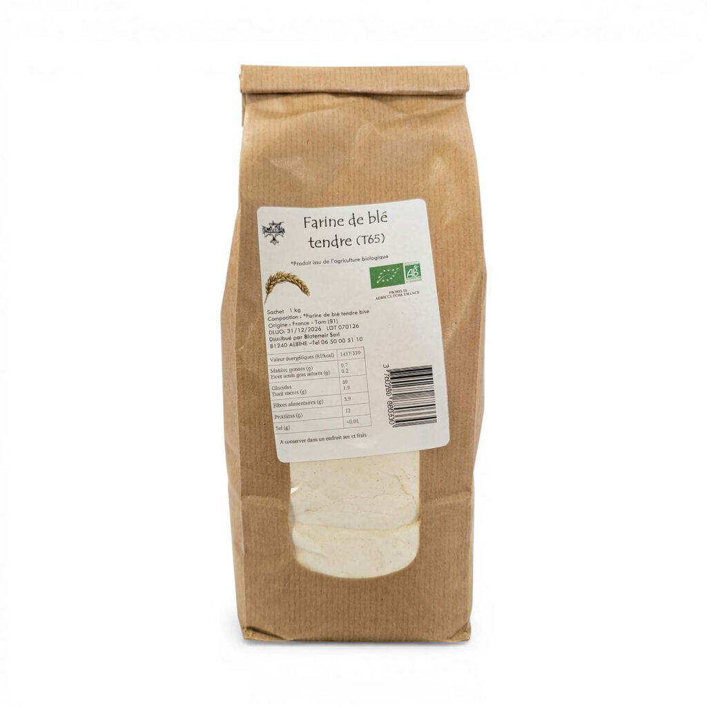 Farine de Ble T65 1kg Bioterroir