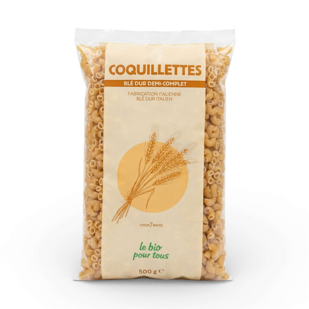 Coquillette Demi Complète 500g Bio pour Tous
